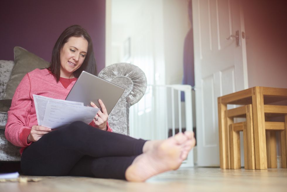 Energy bills customer looks at letter