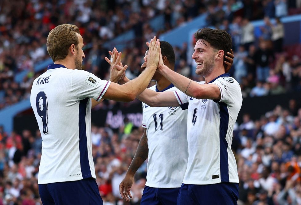 England doubled their lead through Declan Rice after he headed home from a Reece James cross