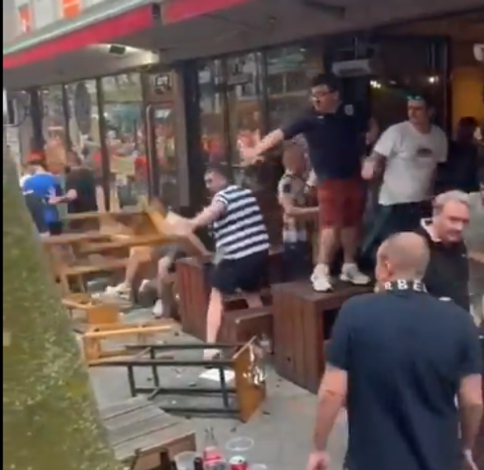 England fans backed into the pub
