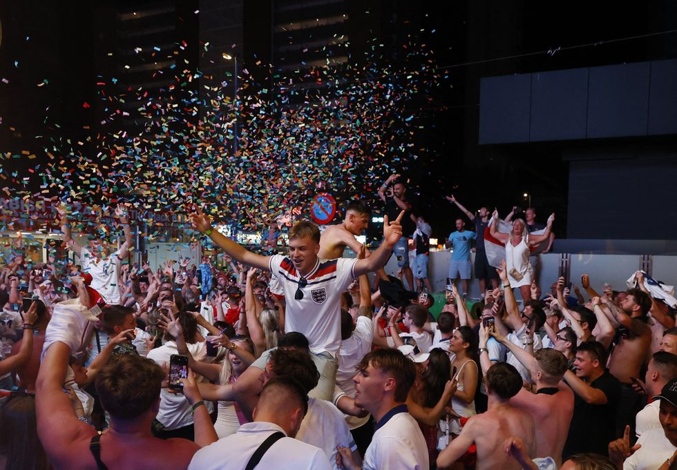 England fans in Benidorm