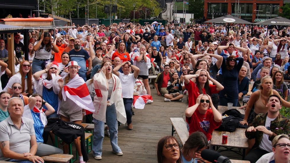 England fans in despair after losing the final to Spain