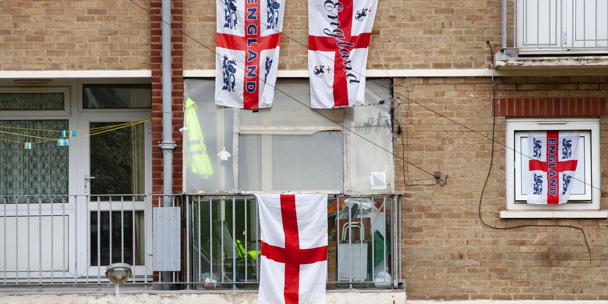 Thousands of Britons banned from hanging flags from their balconies just hours before World Cup starts