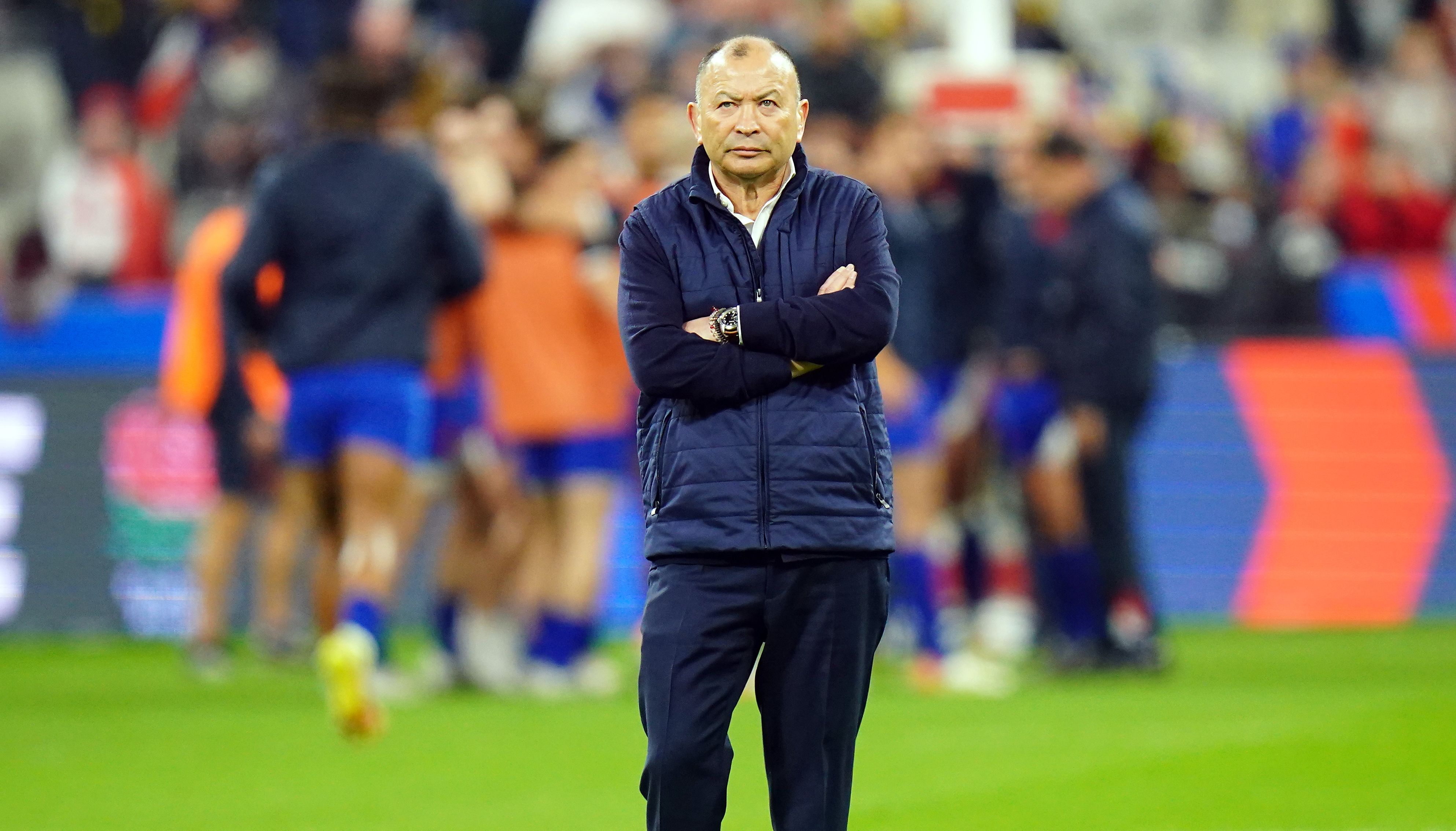 England head coach Eddie Jones before the Guinness Six Nations match at the Stade de France. Picture date: Saturday March 19, 2022.