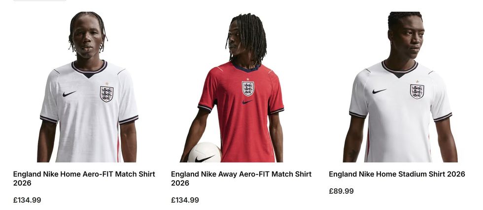England kits have creeped up in price at record-breaking levels