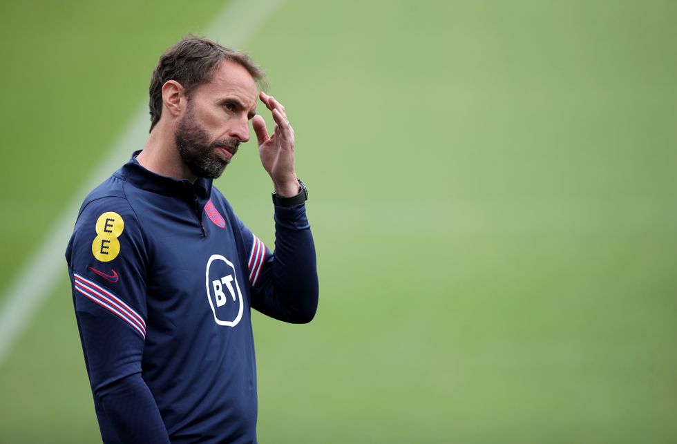 England manager Gareth Southgate during a training session at St George's Park.