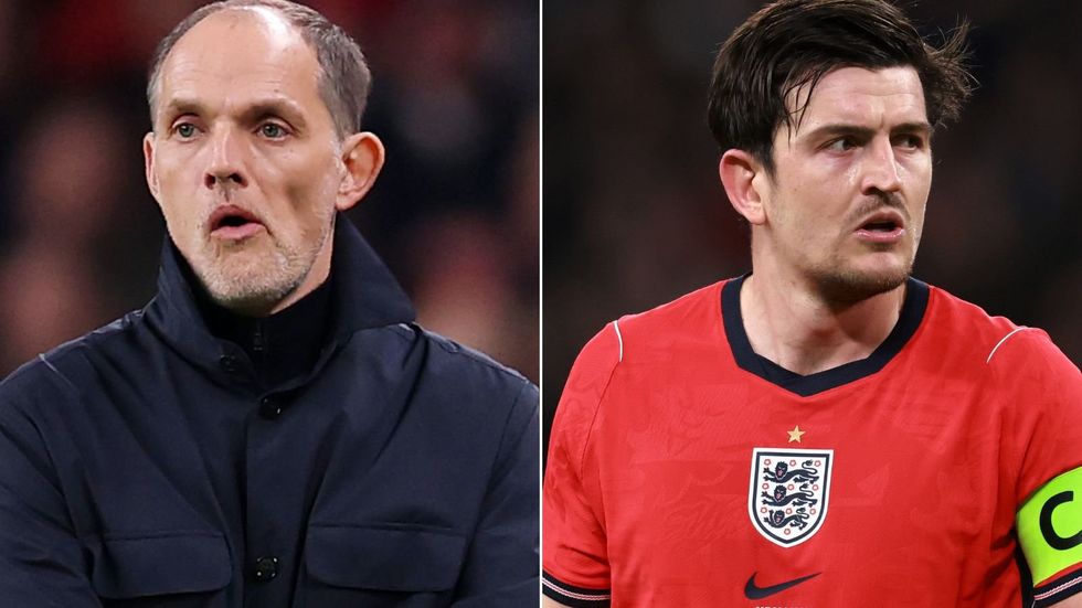 Thomas Tuchel and Harry Maguire angry at the same thing after England slump to Uruguay draw