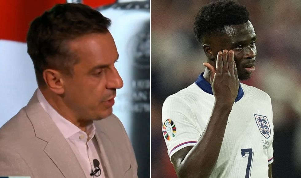 England news Gary Neville Bukayo Saka Slovenia