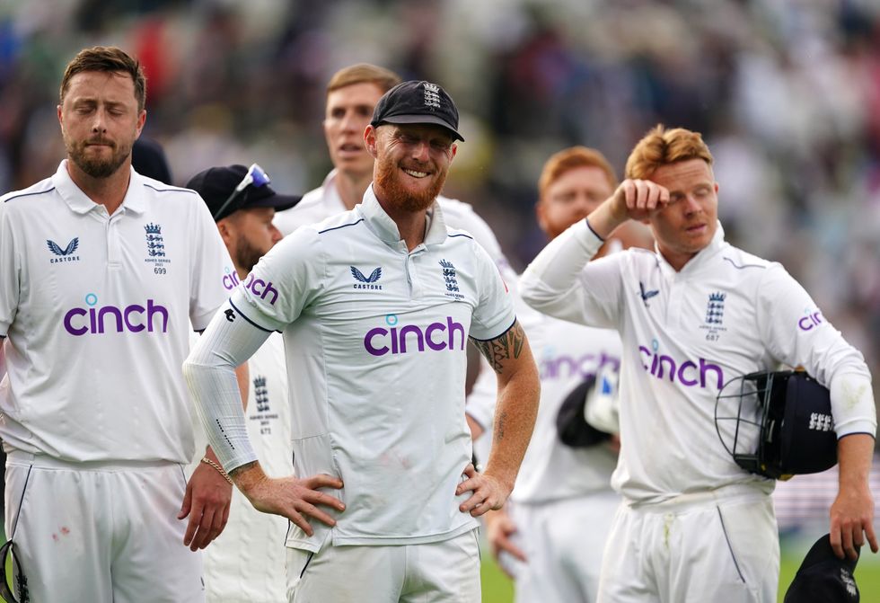England's Ben Stokes looks dejected after day five of the first Ashes test match at Edgbaston
