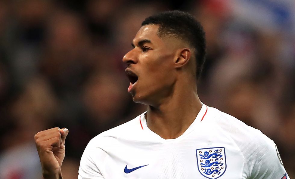 England's Marcus Rashford.