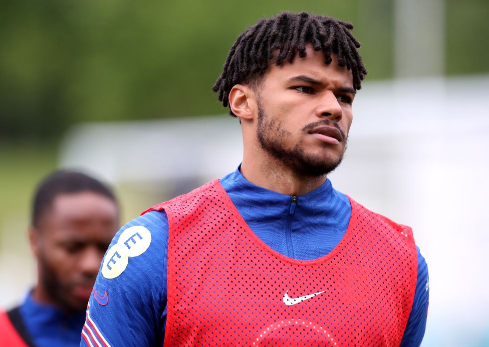 England's Tyrone Mings during a training session at St George's Park, Burton upon Trent. Picture date: Friday June 25, 2021.