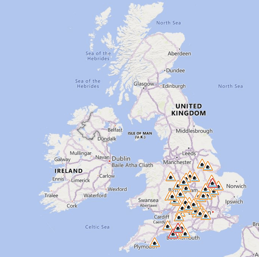 Environment Agency puts out raft of warnings
