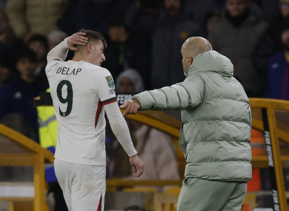 Enzo Maresca was furious with Liam Delap after his red card