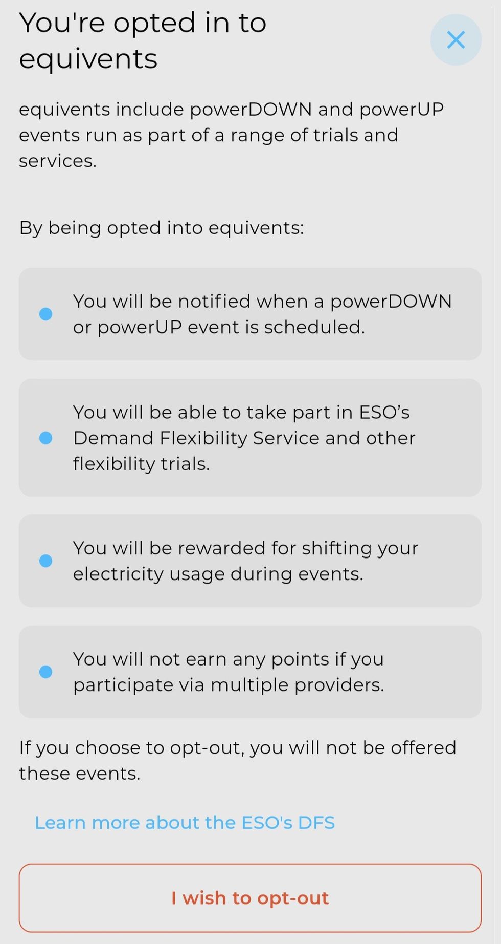 Equiwatt app in pictures