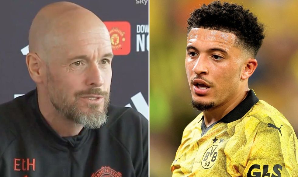 Erik ten Hag and Jadon Sancho