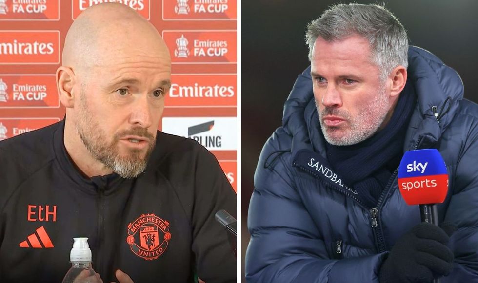 Erik ten Hag and Jamie Carragher