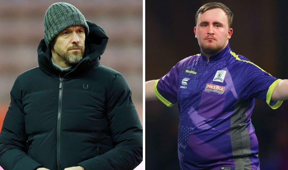 Erik ten Hag and Luke Littler