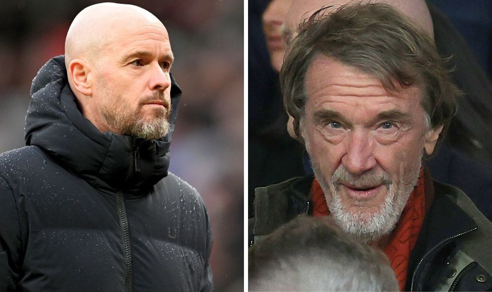Erik ten Hag and Sir Jim Ratcliffe