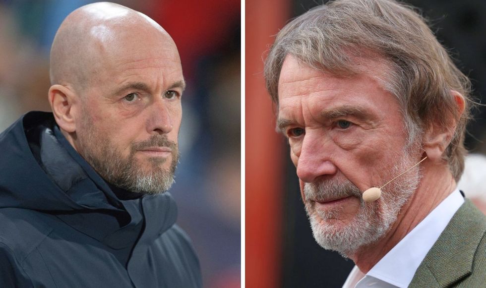 Erik ten Hag and Sir Jim Ratcliffe