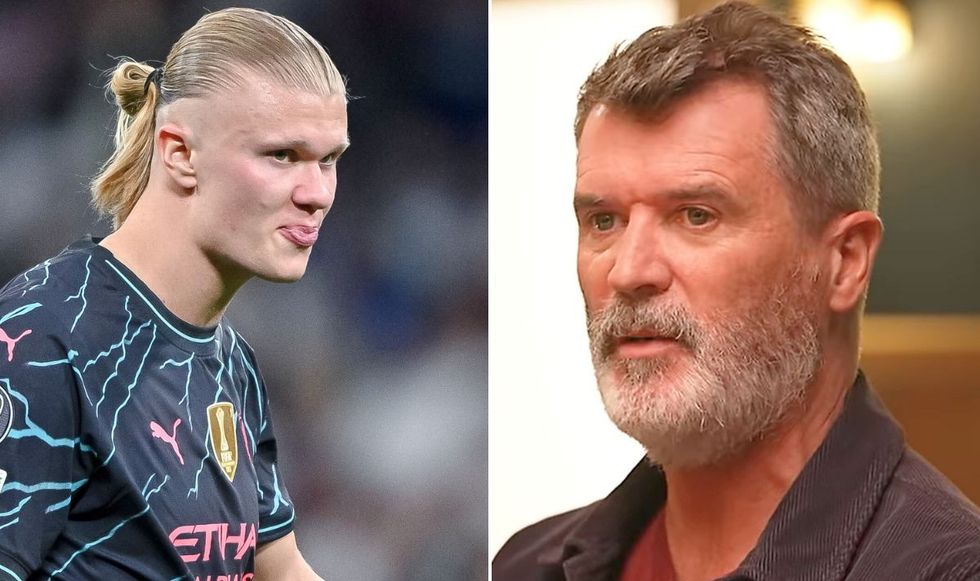 Erling Haaland and Roy Keane