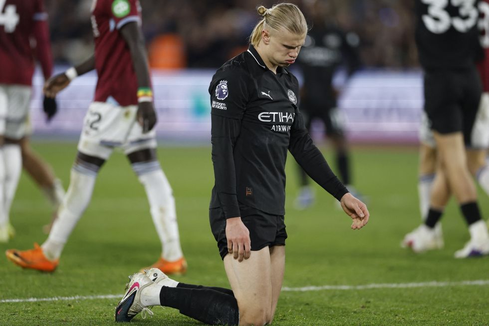 Erling Haaland has found himself desperately out of form at the worst time for Man City