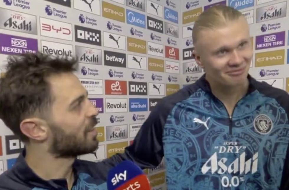 Erling Haaland told reporters that Bernardo Silva was like "f***ing Cannavaro"