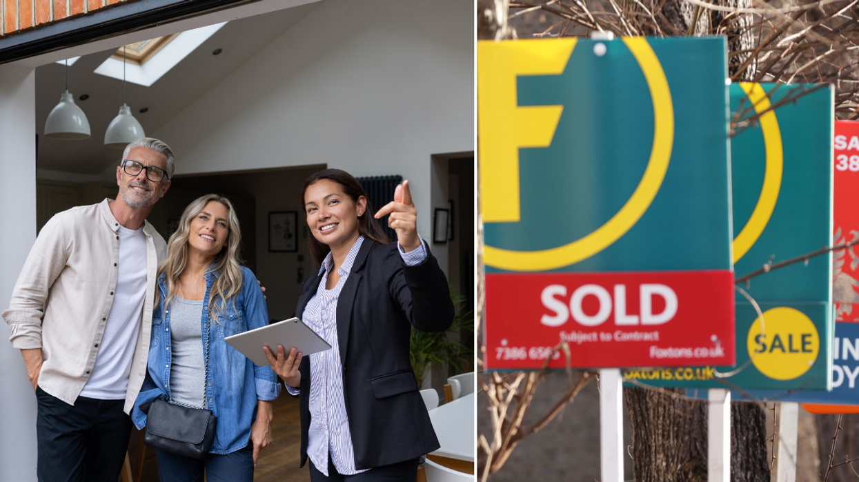 Estate agent showing property