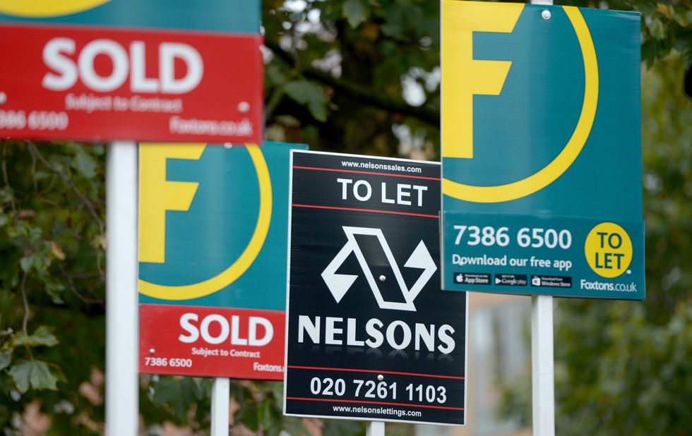 Estate agent signs