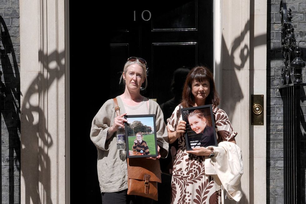 Esther Ghey (left) mother of Brianna Ghey and Ruth Moss, mother of Sophie Parkinson