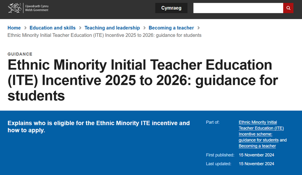 Ethnic Minority grant scheme