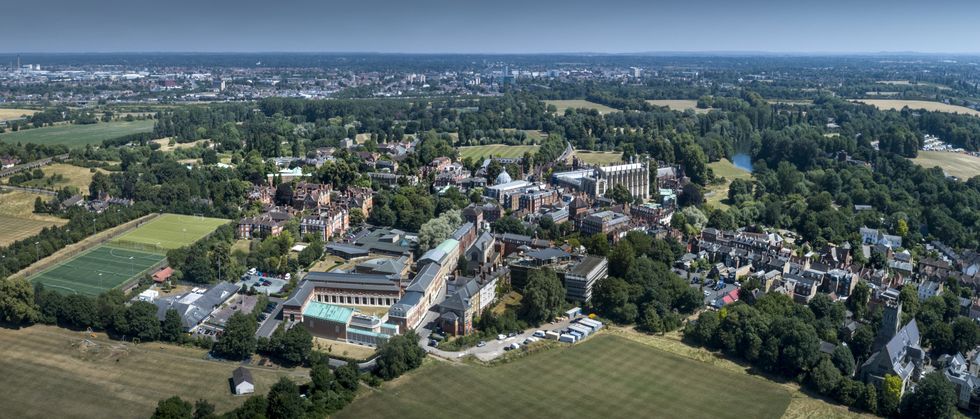 Eton College, which charges \u00a350,000-a-year, flew the royal standard at half mast following his death