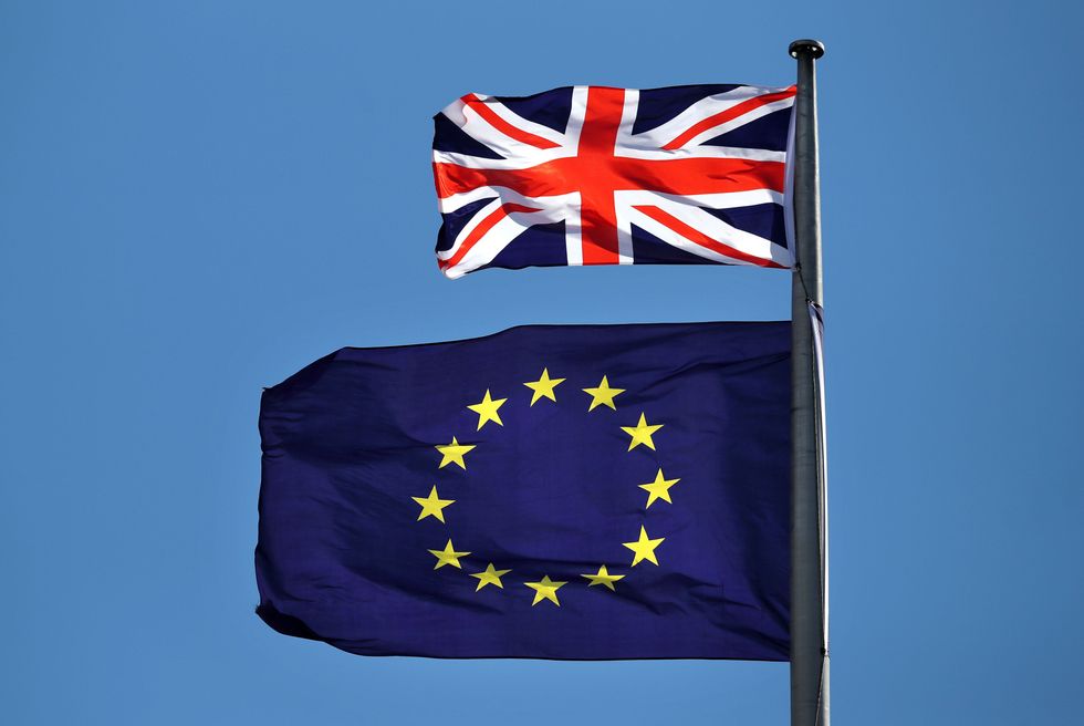 EU and UK flags