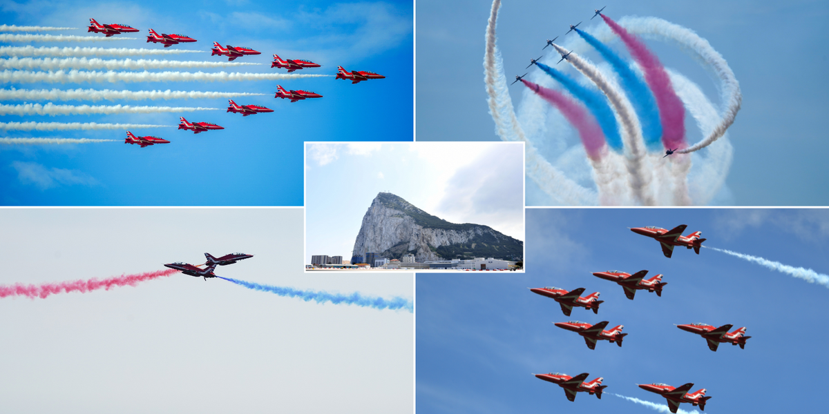NextImg:Spain FORCES Red Arrows display in Gibraltar to be axed as it threatens retaliation following 'hostile act'