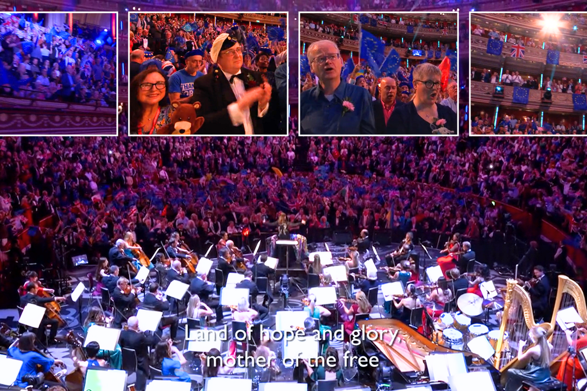 EU flags outnumber Union Jacks at the Last Night of the Proms 2025