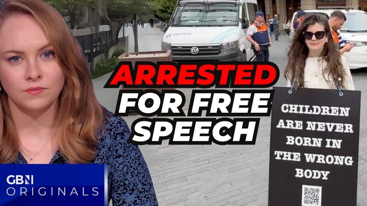 EU free speech row as anti-puberty blocker activist ARRESTED in Brussels for holding up sign