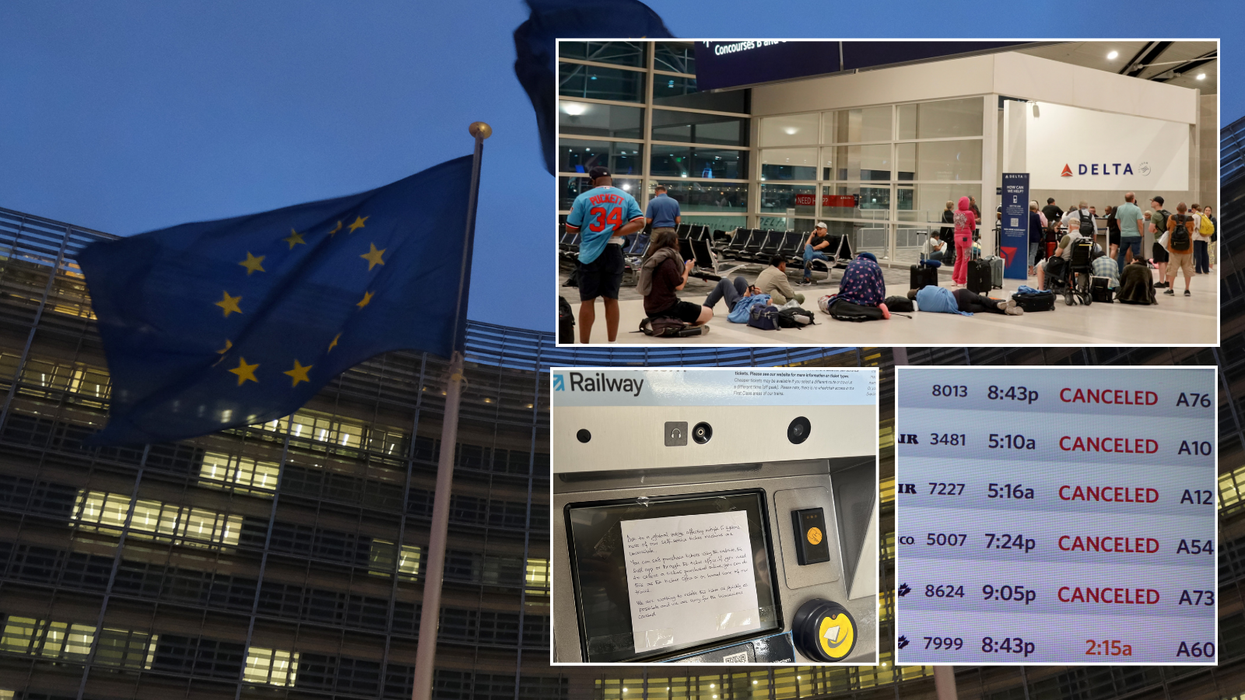 EU HQ/Scenes of chaos from update