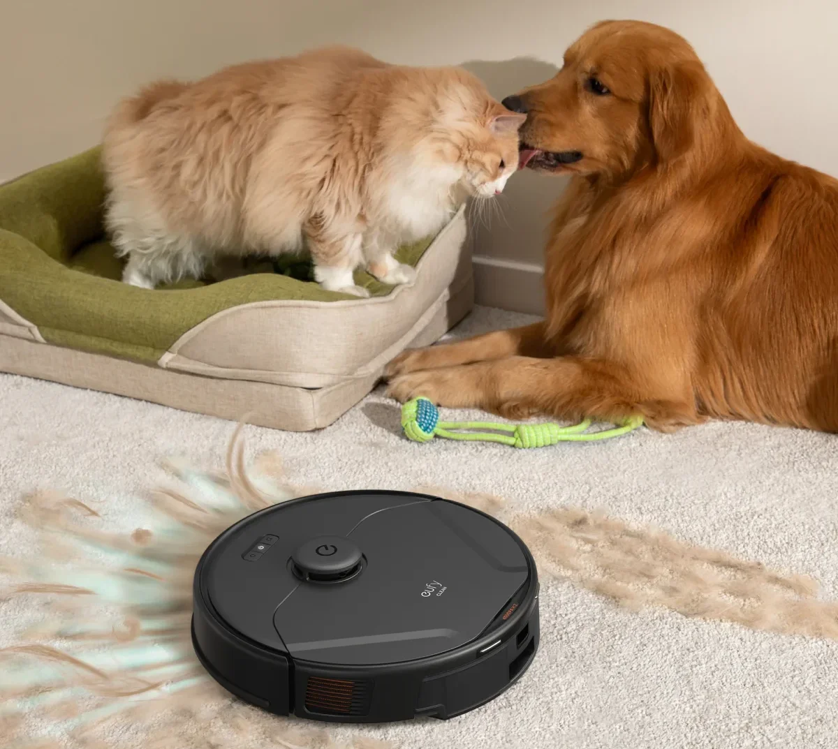 Eufy Clean X8 Pro vacuum cleaner on a carpet