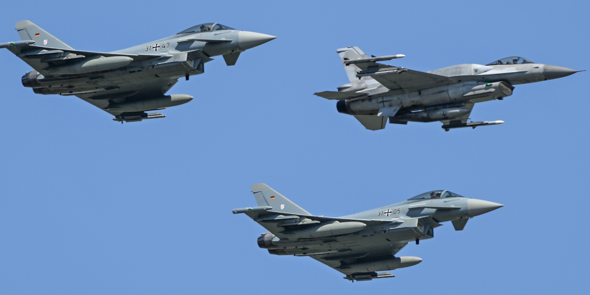 NextImg:German fighter jets scrambled after Russia launches missile strikes just one mile from Nato border