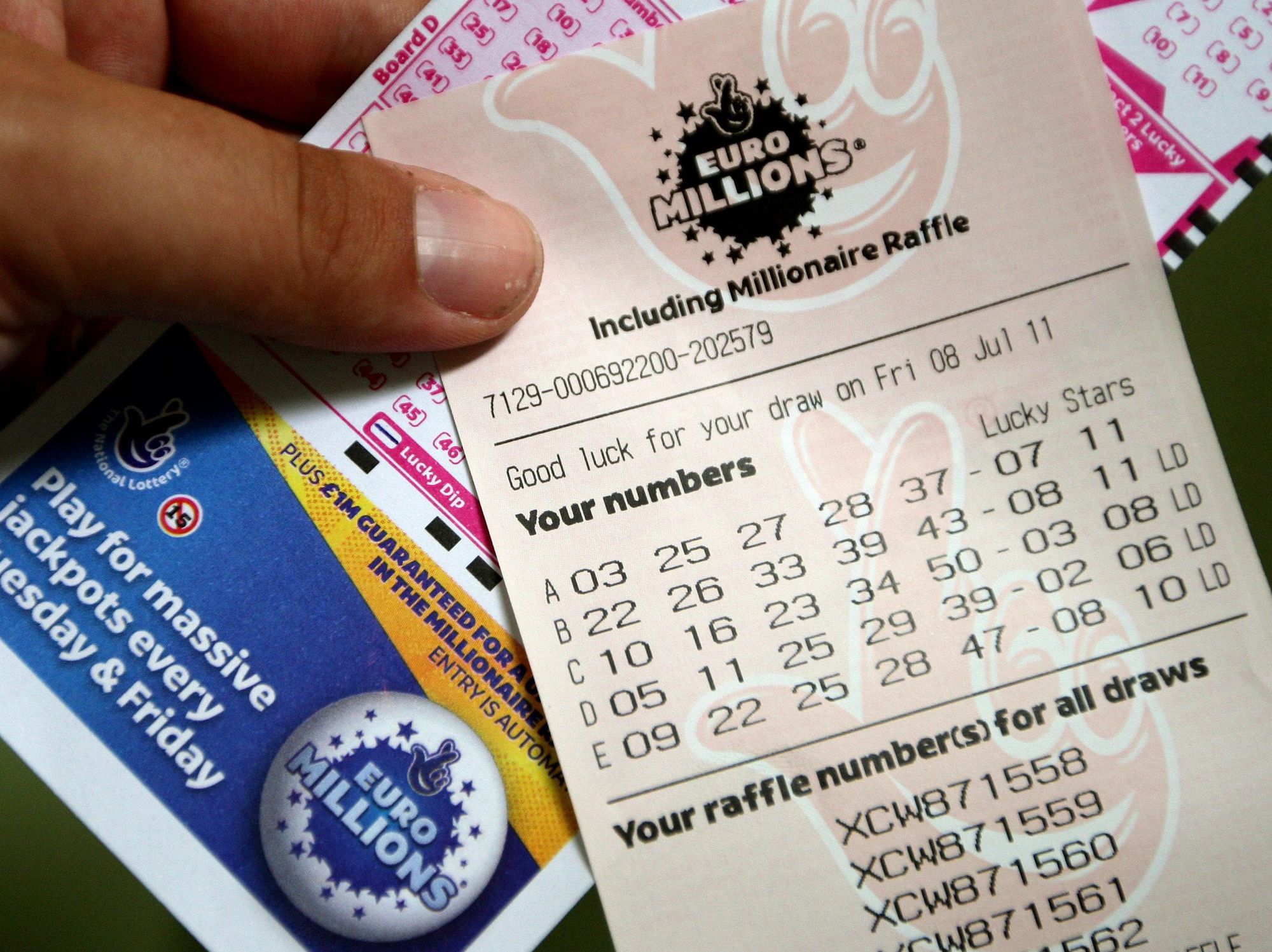 EuroMillions lottery ticket