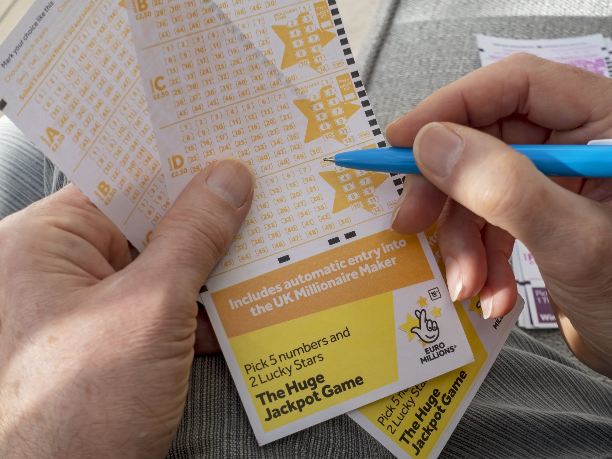 Euromillions lottery ticket