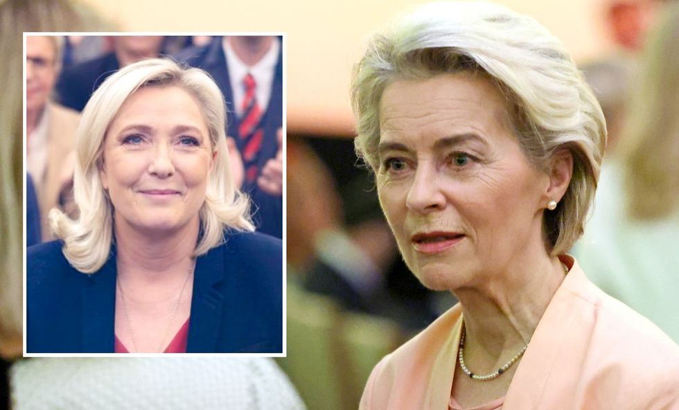European Commission President Ursula Von der Leyen and Marine Le Pen