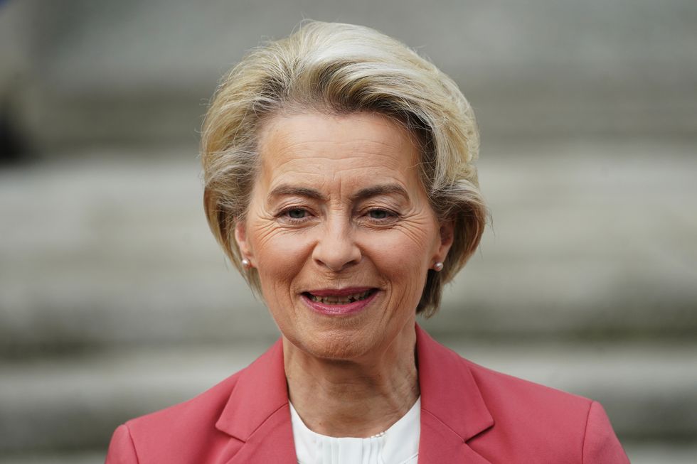 European Commission President Ursula von der Leyen speaks to the media on her arrival at Government Buildings in Dublin. Picture date: Thursday December 1, 2022.