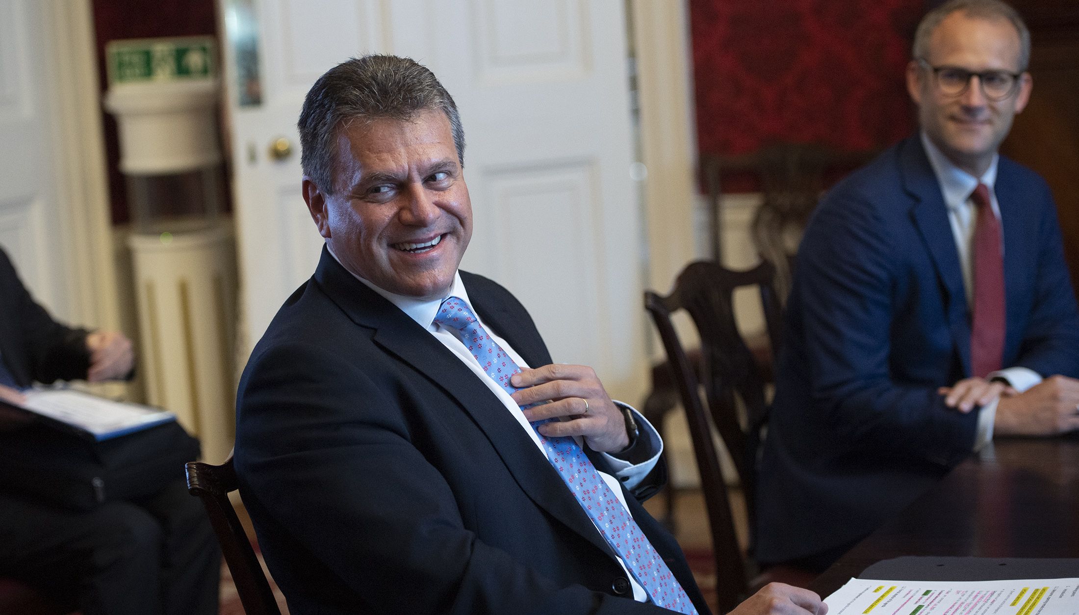 European Commission vice president Maros Sefcovic before the start of the first EU-UK partnership council at Admiralty House in London chaired by Brexit minister Lord Frost in June 2021.