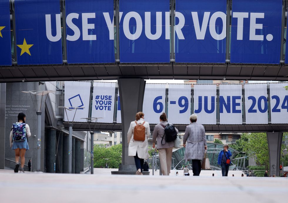 European Parliament election sign