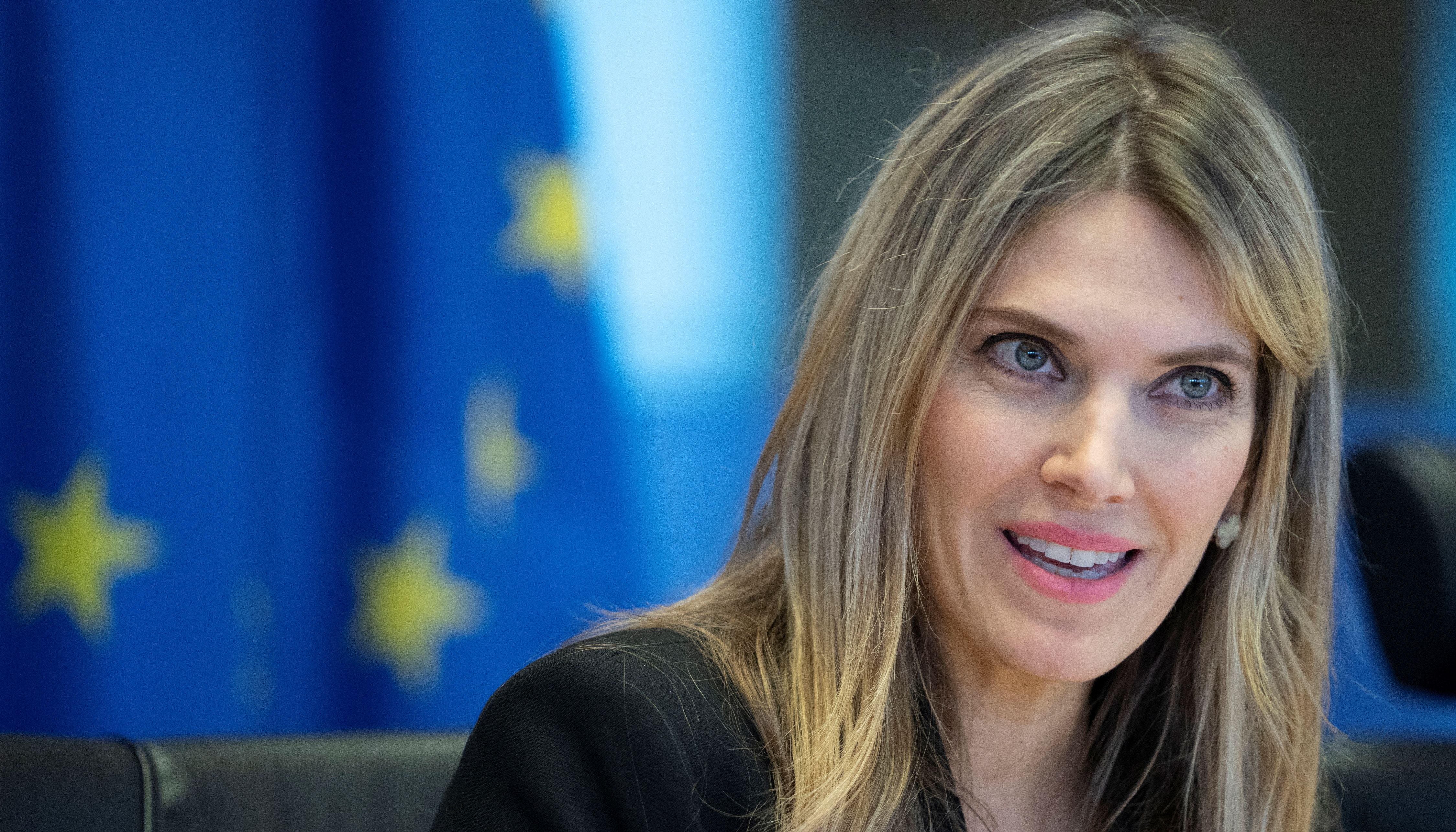 European Parliament vice president, Greek socialist Eva Kaili, is seen at the European Parliament in Brussels, Belgium December 7, 2022. European Union 2022 - Source : EP/\u00adHandout via REUTERS ATTENTION EDITORS - THIS IMAGE WAS PROVIDED BY A THIRD PARTY. NO RESALES. NO ARCHIVES