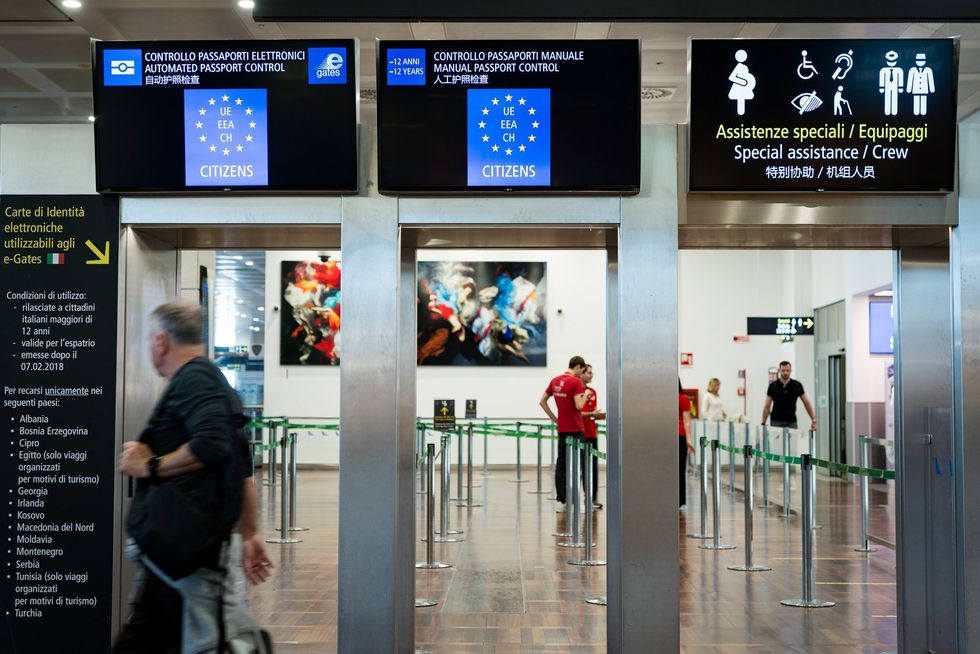 European passport control