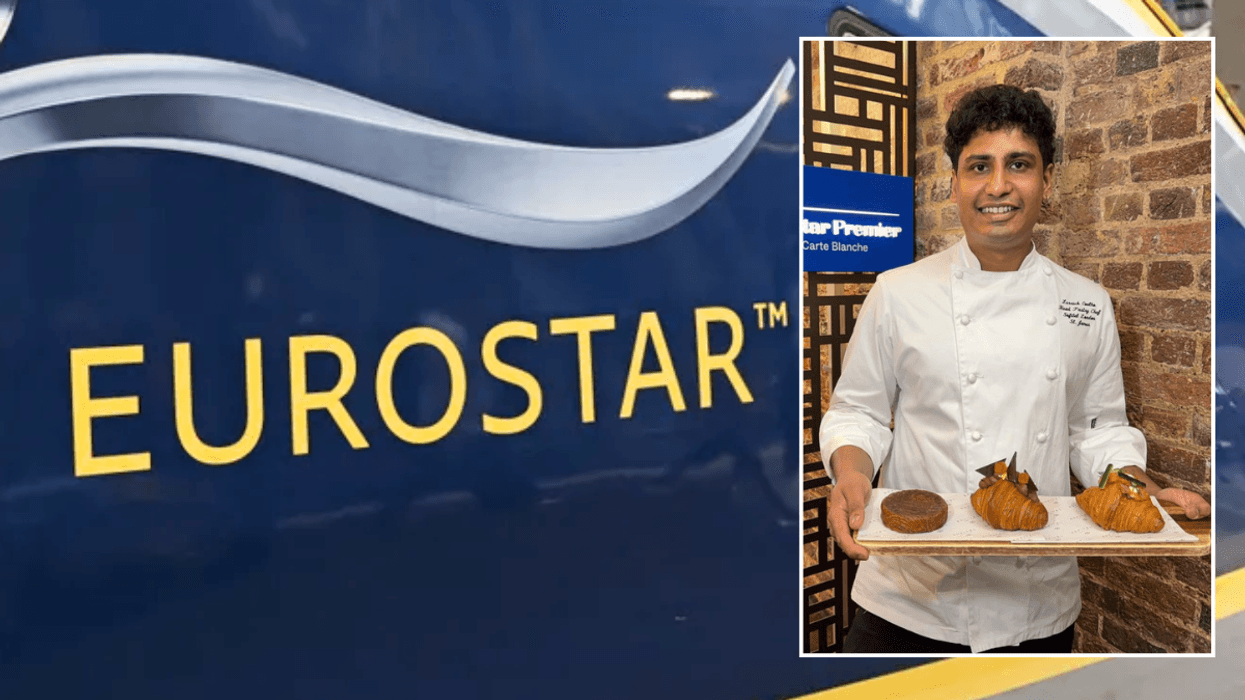 Eurostar train / Croissants at Eurostar Premier lounge