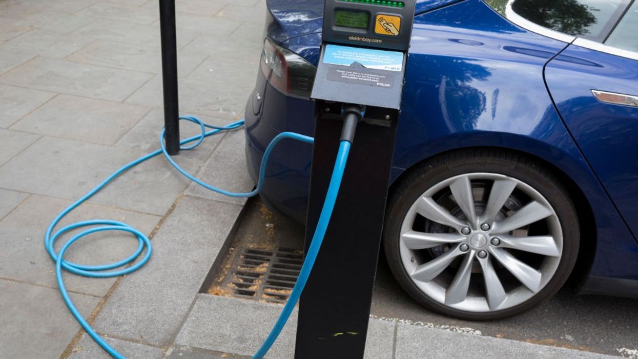 EV cable on pavement