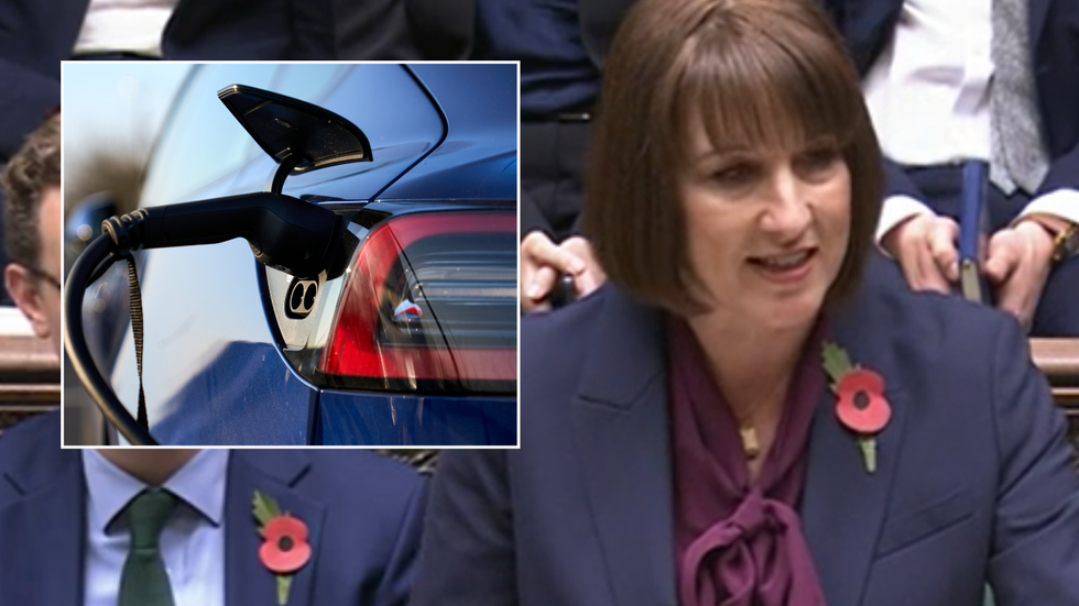 EV charger and Rachel Reeves