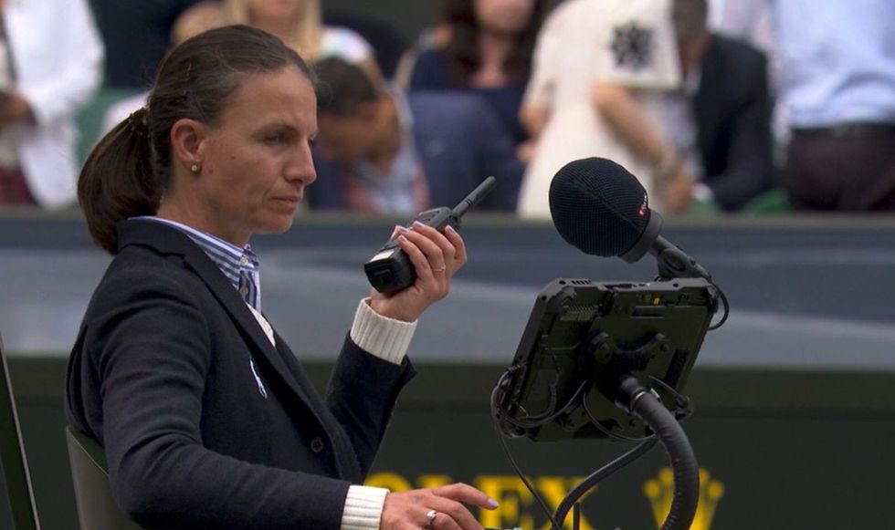 Eva Asderaki-Moore gave Daniil Medvedev a code violation in the first set