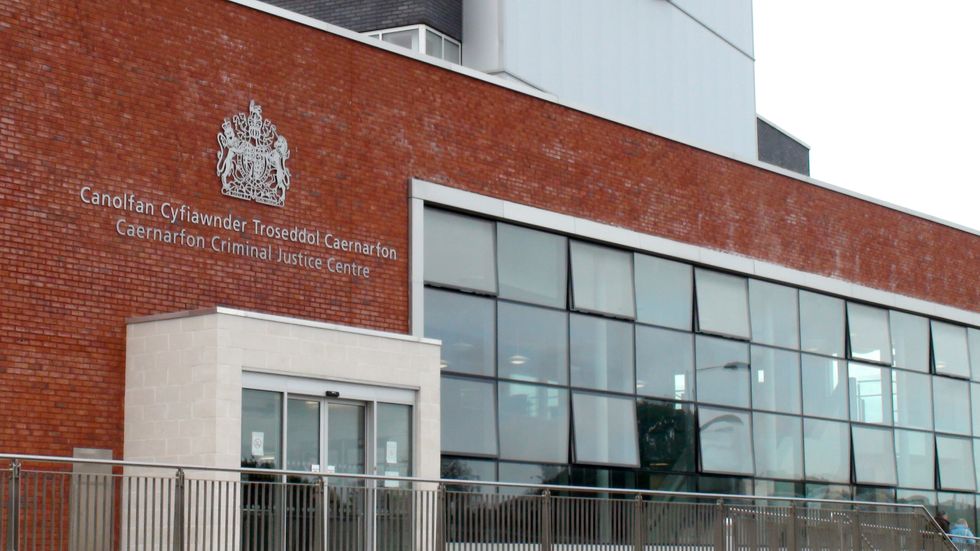 Evans appeared at\u200b Caernarfon Crown Court in Caernarfon, Wales